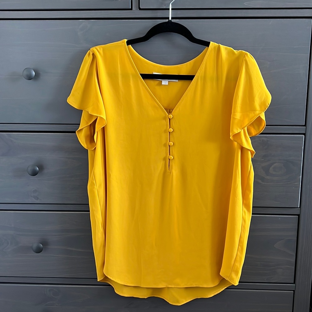 Loft, flutter sleeve blouse
